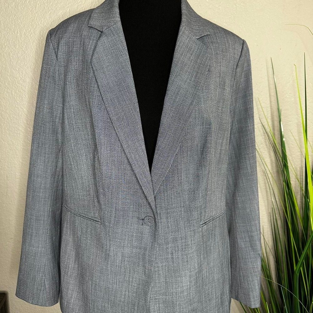 Blue and white H&M blazer